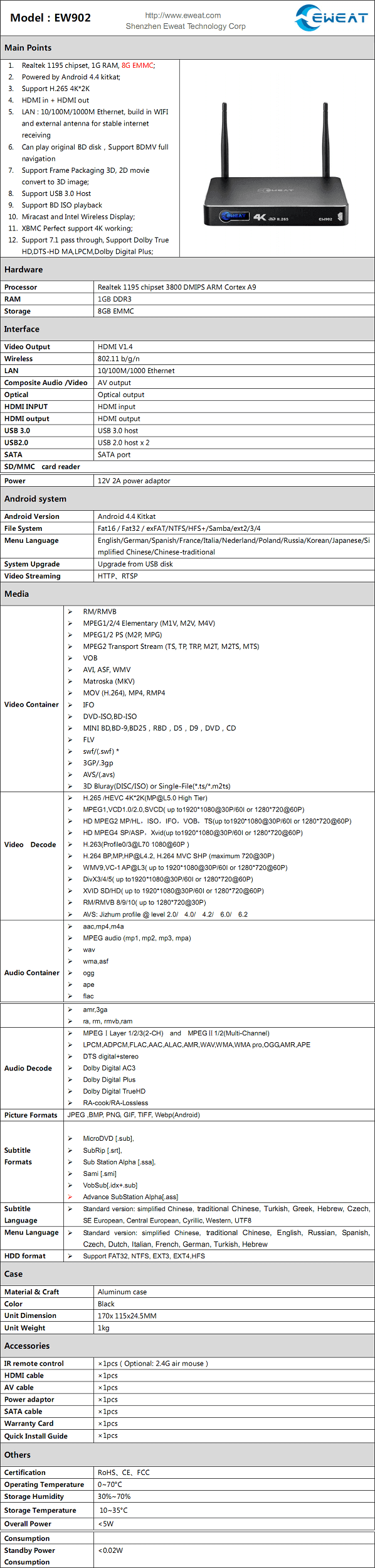 EW902_Android_Smart_TV_Box_Realtek_1195_Specs