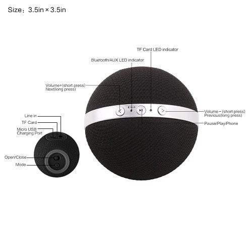 Anonsuo Saturn Bluetooth Speake_Features