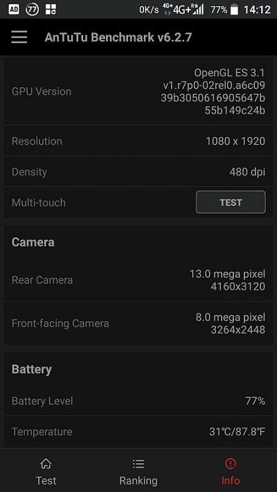 ZTE Blade A2 Plus AnuTuTu 11