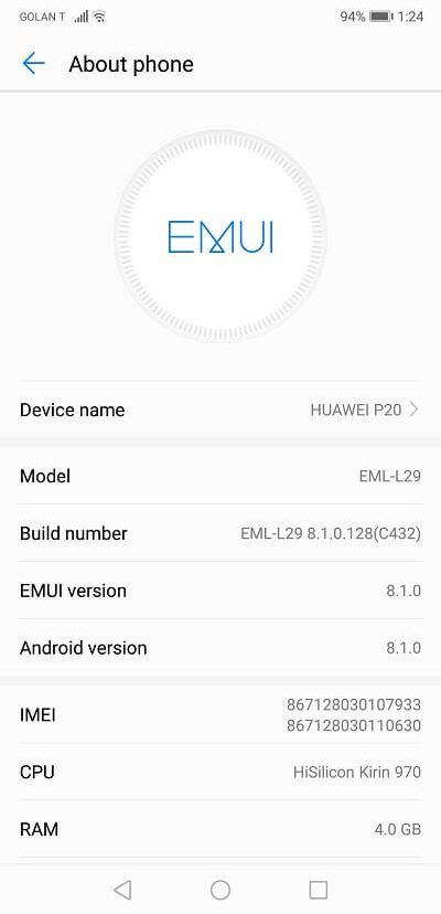 Huawei P20 Android 11