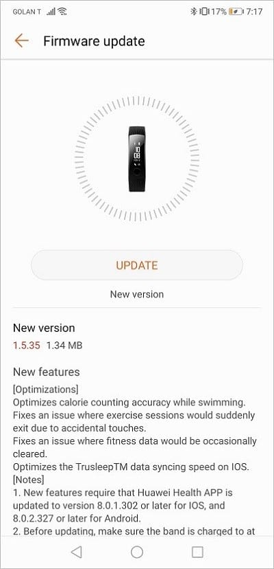 Honor Band 3 Firmware Updating 1 Honor Band 3 Firmware Updating 1