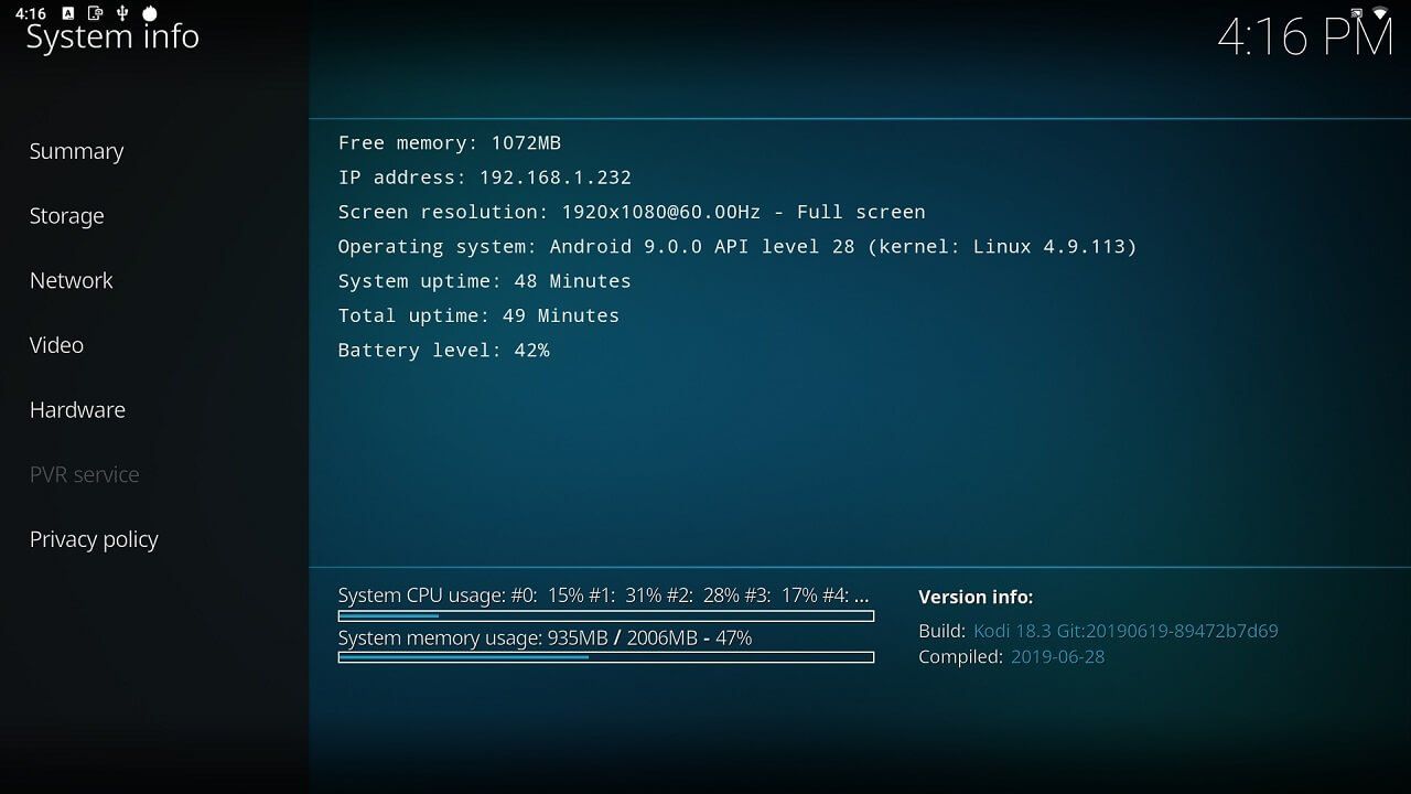Ugoos Am6 Kodi Summary