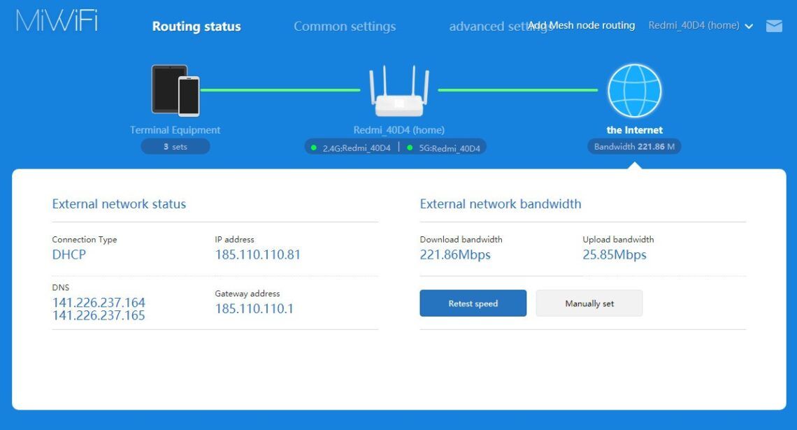 Redmi Ax5 Routing Status