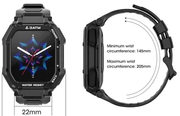 Kospet Rock Smartwatch Design