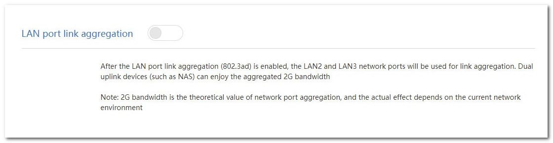 Redmi Ax5400 Lan Aggregation 1