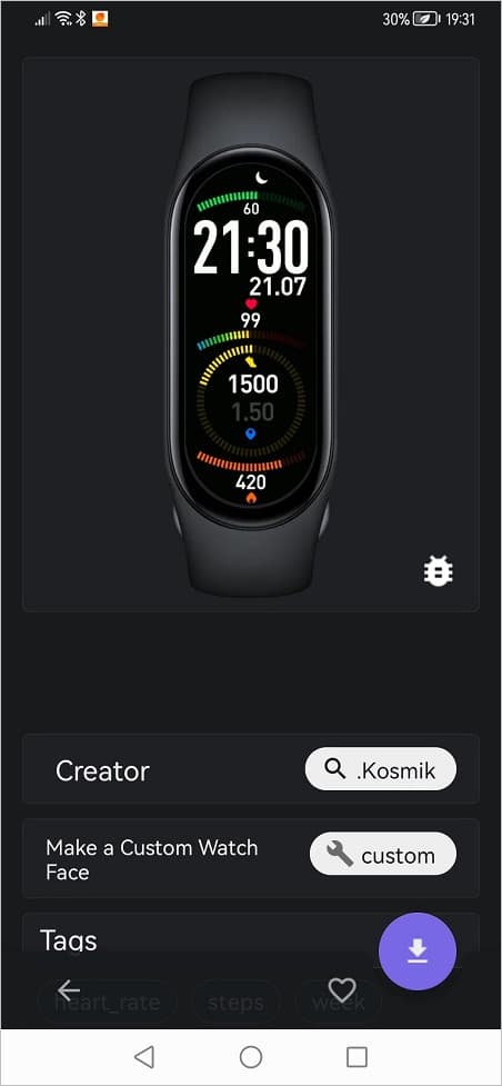 Mi Band 7 Watch Faces 04