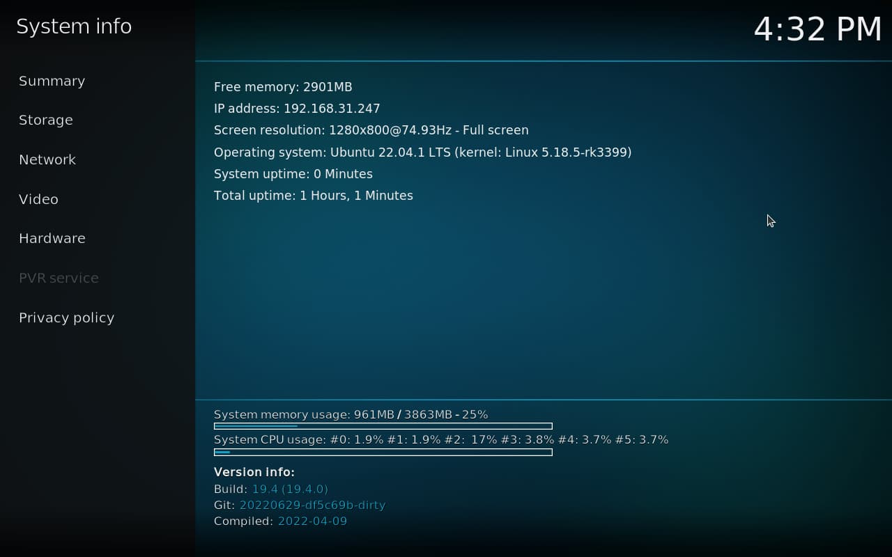 Orange Pi 800 Kodi 4