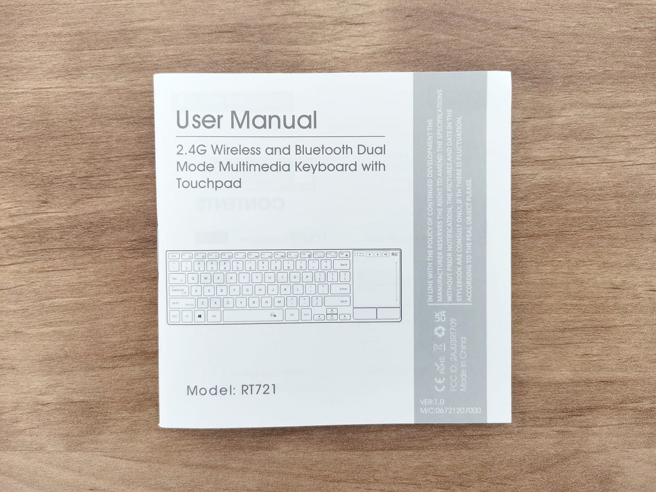 K22 Wireless Keyboard Unbox 5