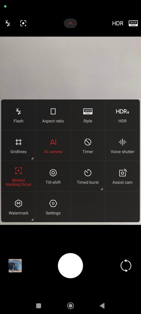 13T Camera Settings 2