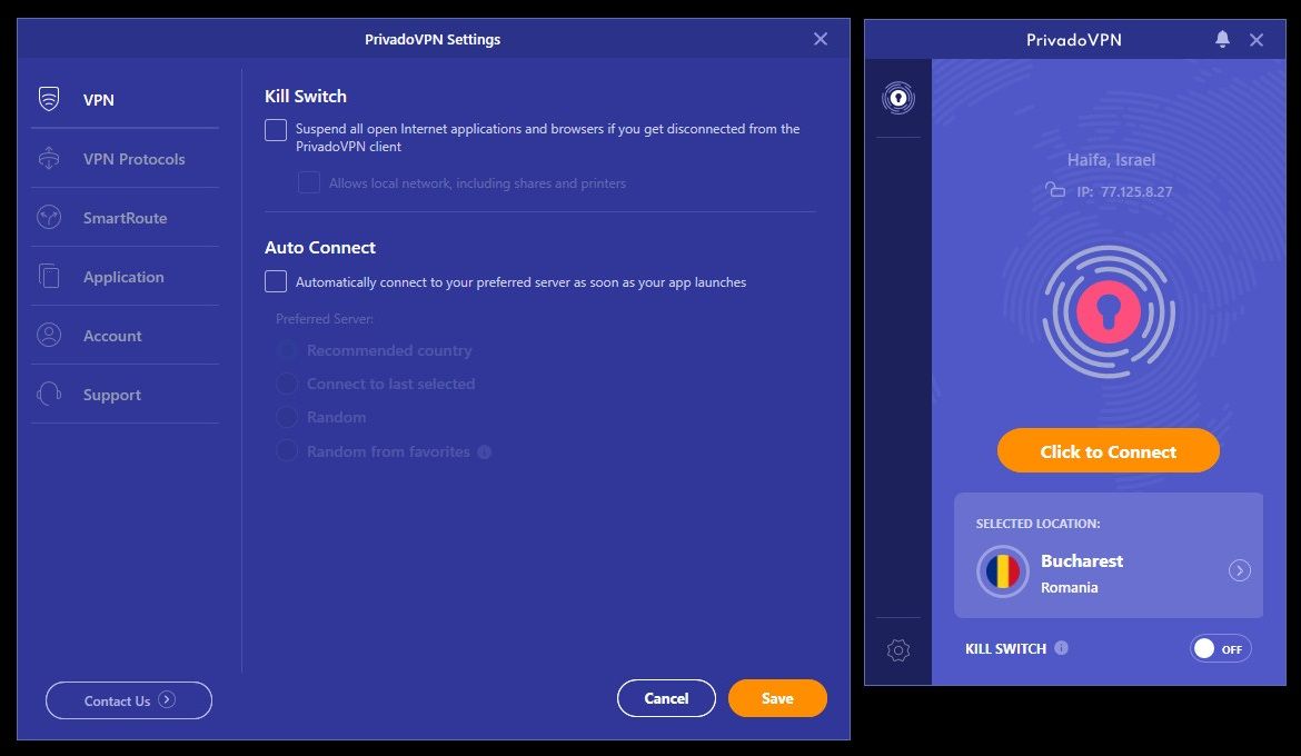 PrivadoVPN Win Client 1 PrivadoVPN Win Client 1