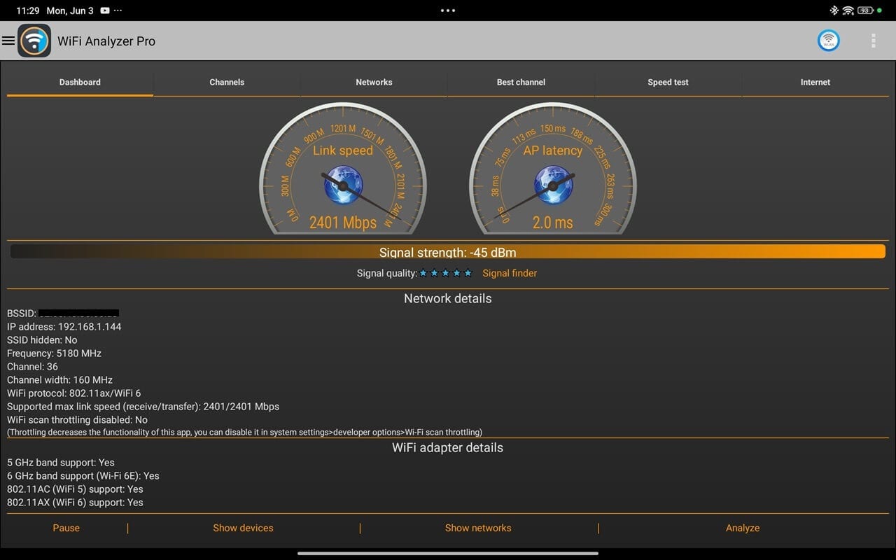 Poco Pad WiFi Test