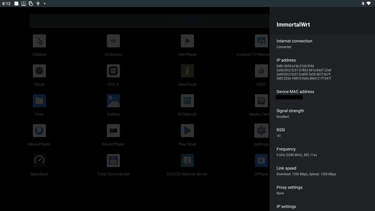 Ugoos SK1 WiFi Test 1