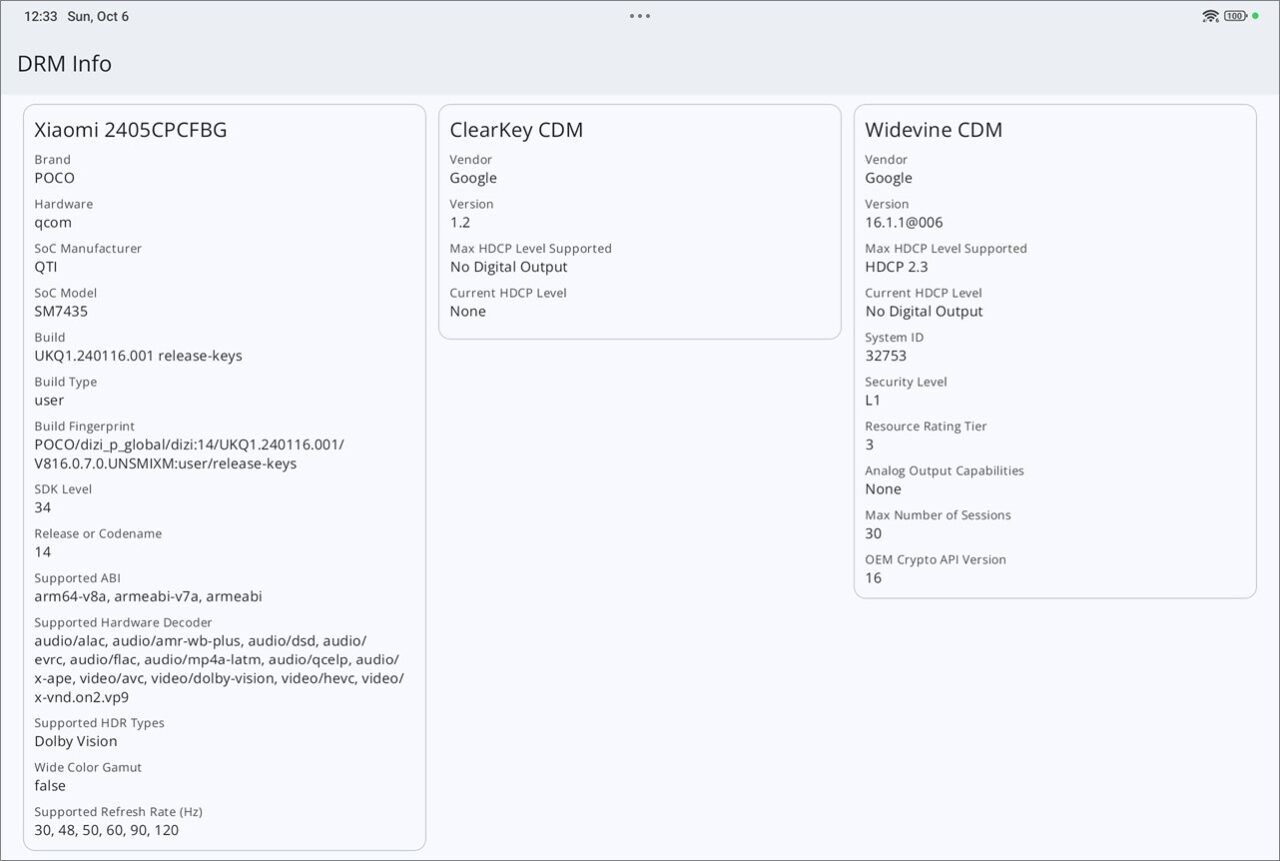 Xiaomi Poco Pad DRM 2