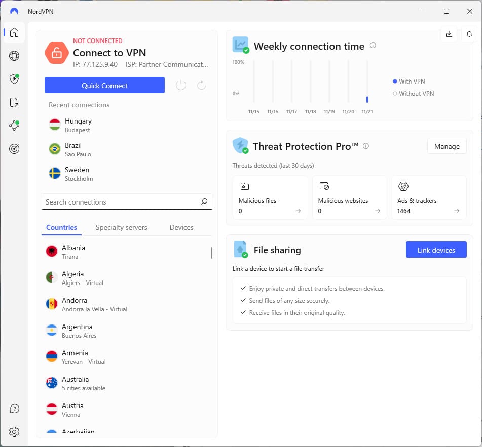 NordVPN Windows Client
