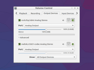 NanoPC T4 Lubuntu Volume Control