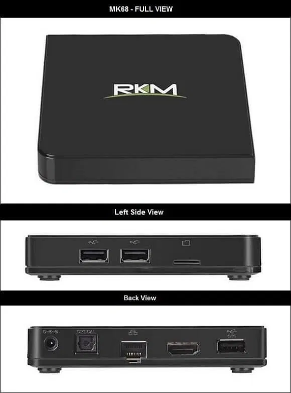Rikomagic MK68 Mini PC TV Box Views