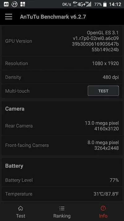ZTE Blade A2 Plus AnuTuTu 11