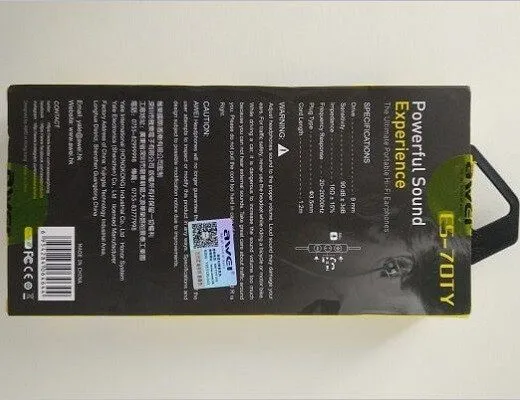ES 70TY Earphones Package 3 ES 70TY Earphones Package 3