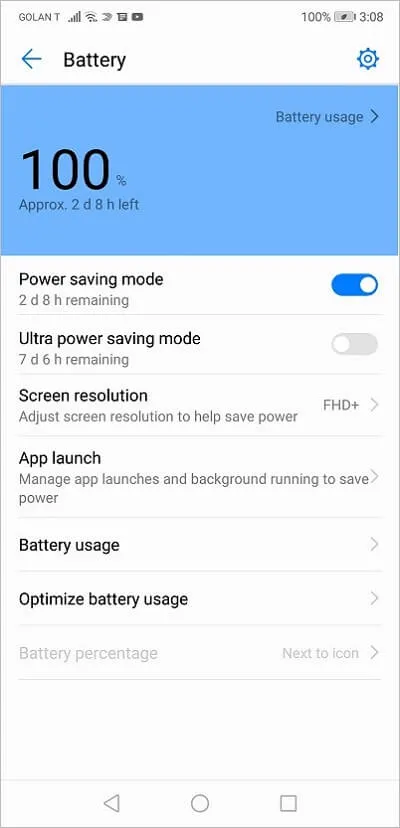 Huawei P20 Battery Usage 3 Huawei P20 Battery Usage 3