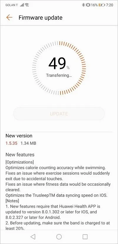 Honor Band 3 Firmware Updating 2