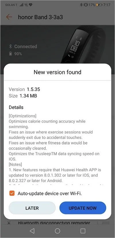 Honor Band 3 Firmware Updating 3