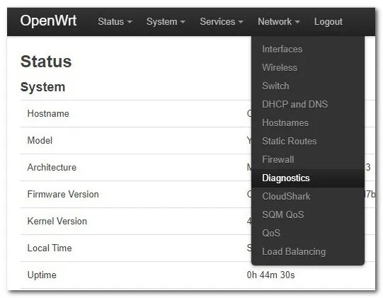 OpenWrt Diagnostics