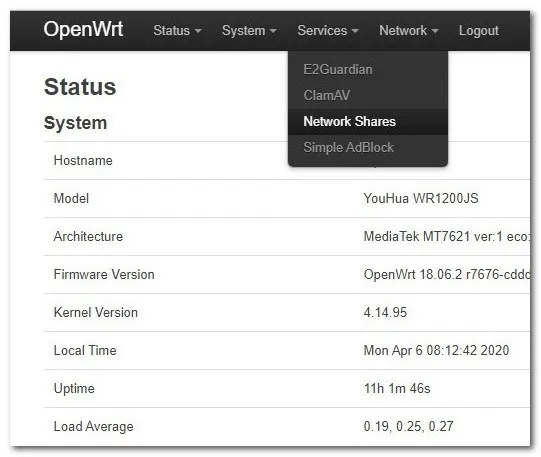 OpenWrt Samaba