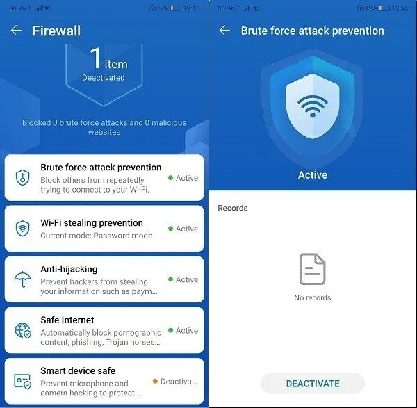Huawei AX3 Pro Firewall P1