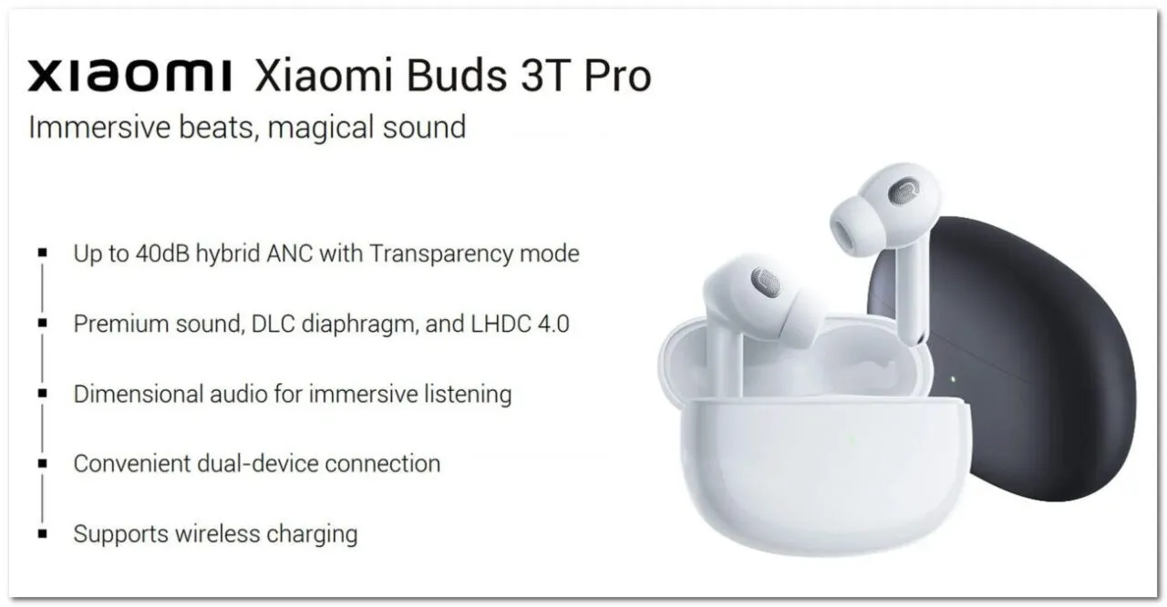 Xiaomi Buds 3t Pro Main Features 1280x656