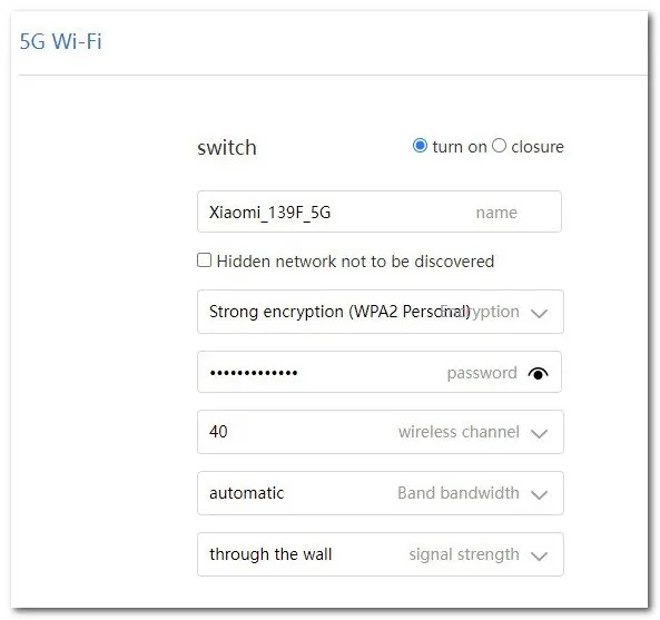 Xiaomi Ax3000 Wifi Settings