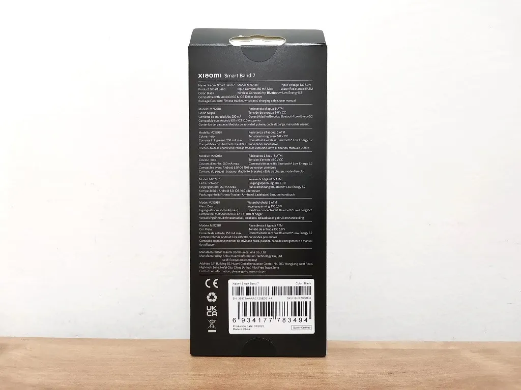 Xiaomi Smart Band 7 Package 5 Xiaomi Smart Band 7 Package 5