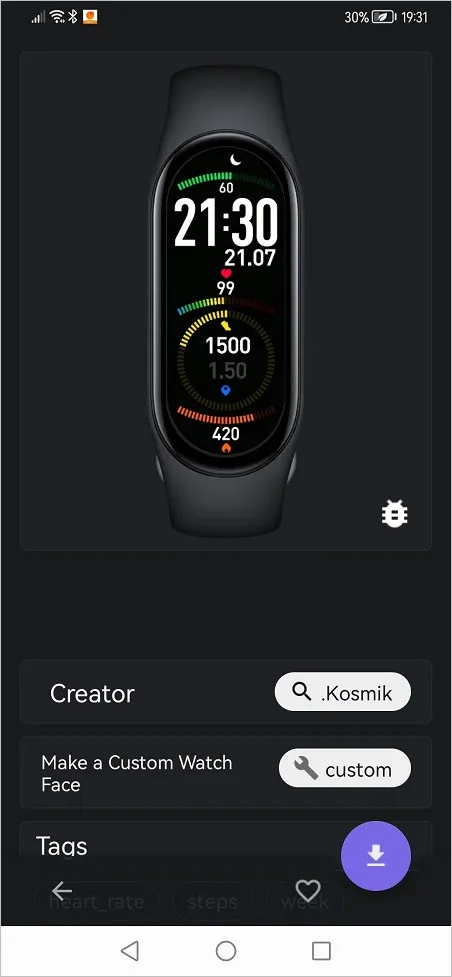Mi Band 7 Watch Faces 04