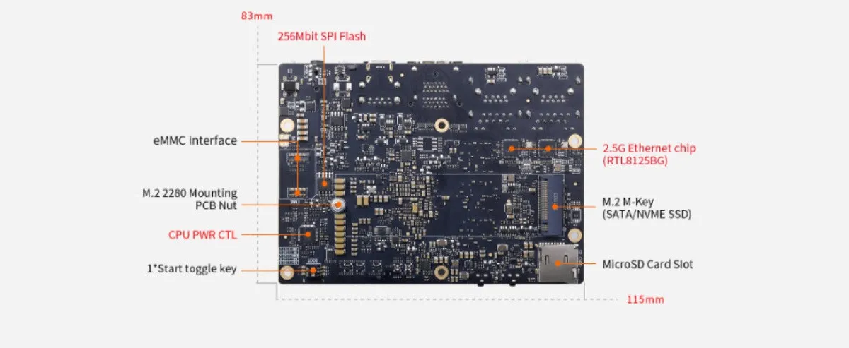 OrangePi Alpro T Bottom view