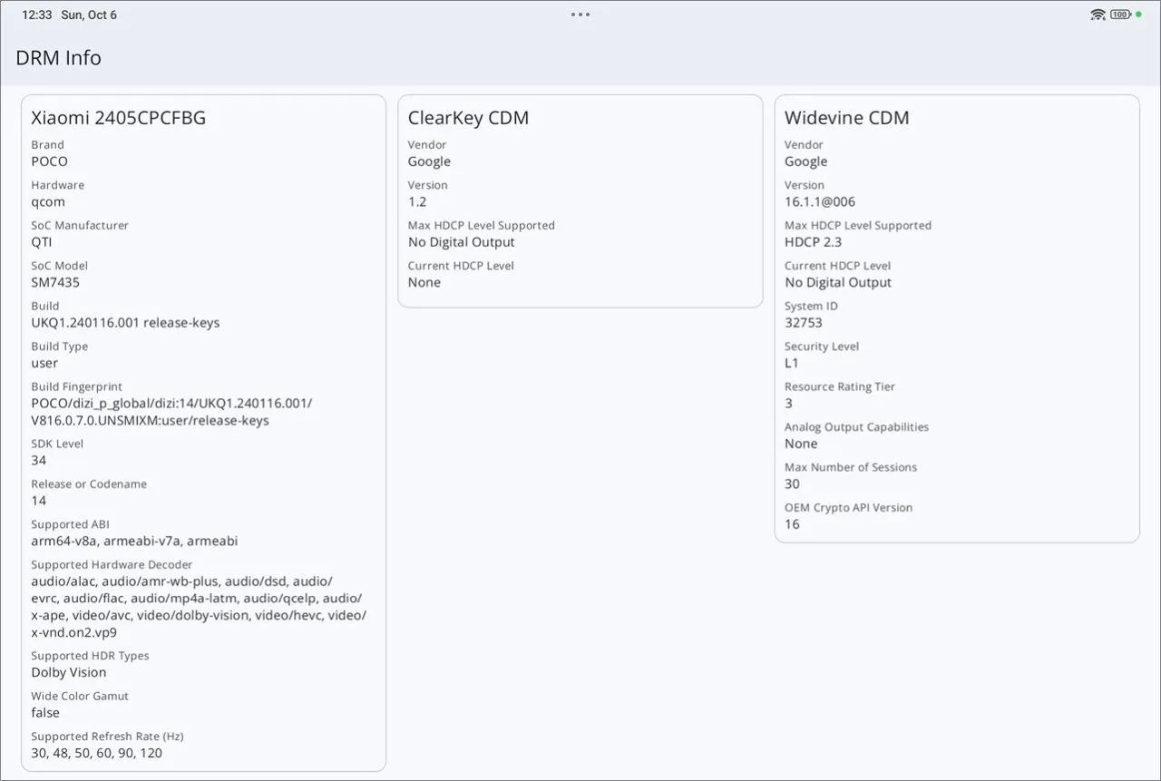 Xiaomi Poco Pad DRM 2