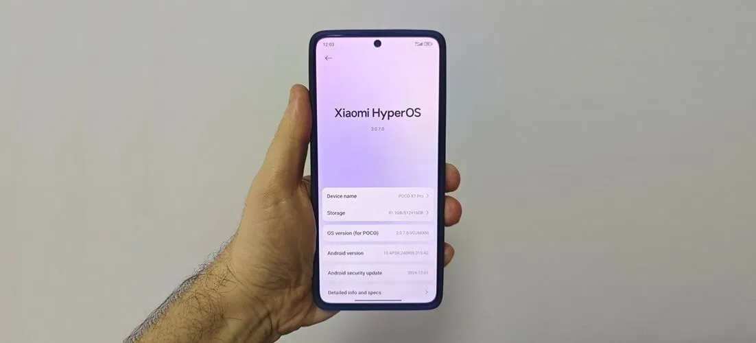 Poco X7 Pro Hyperos