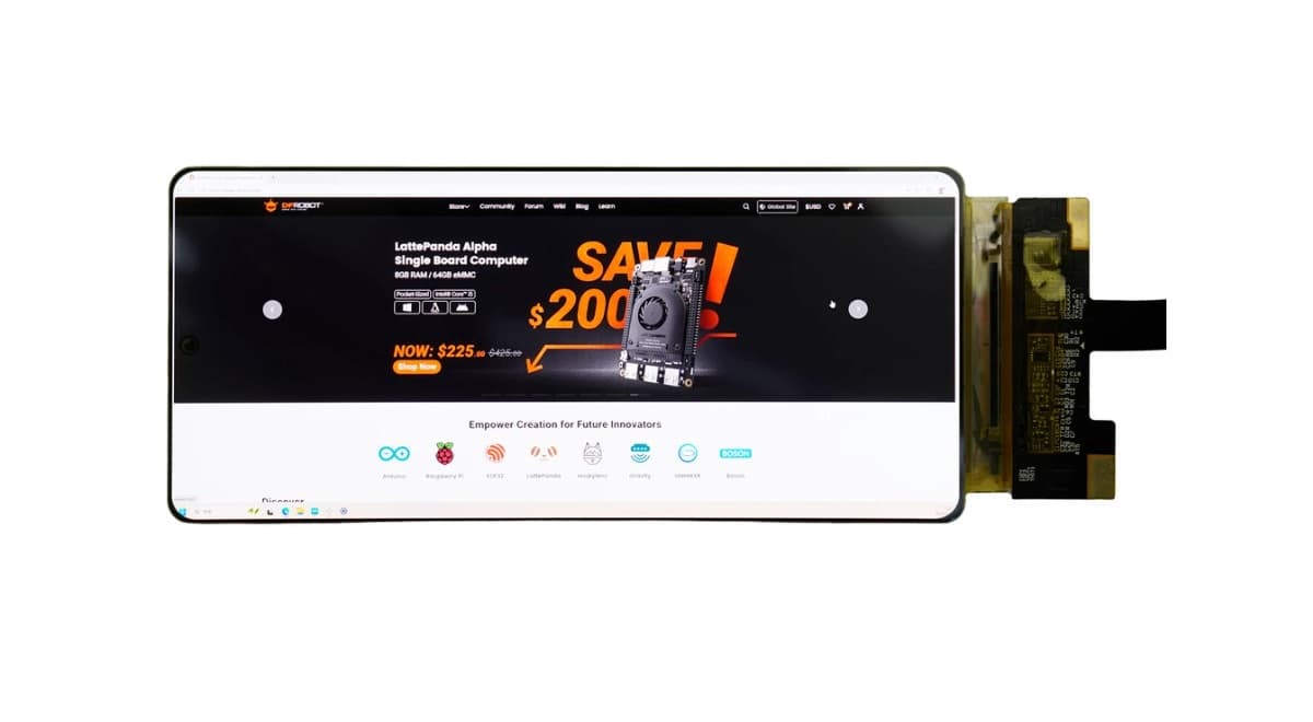 DFRobot 6.67″ Flexible AMOLED Review: Curved Display for Raspberry Pi & LattePanda DFRobot Flexible AMOLED Display