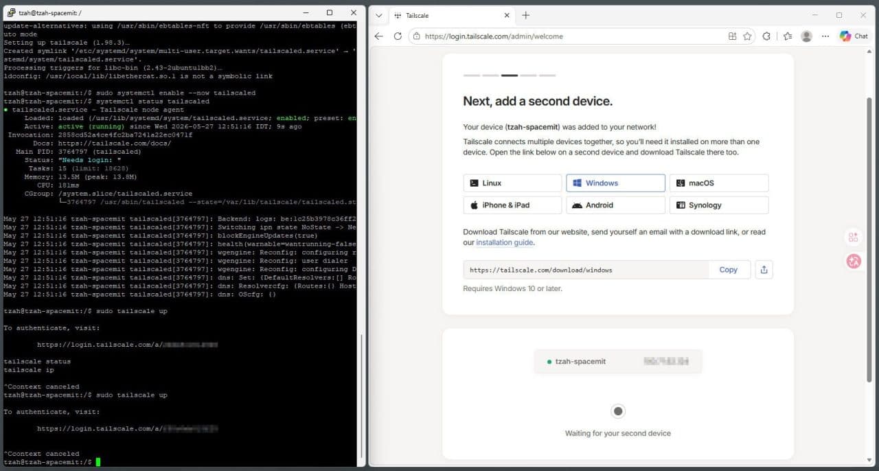 K3 Pico ITX Install Tailscale 2