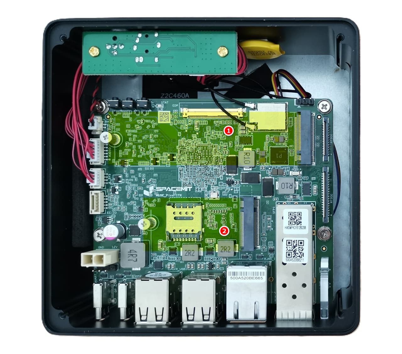 K3 Pico ITX M.2 Slots