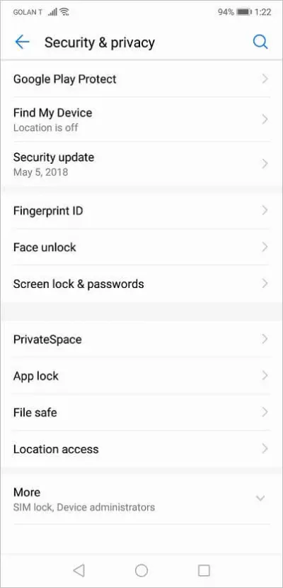 Huawei P20 Android 23 Huawei P20 Android 23