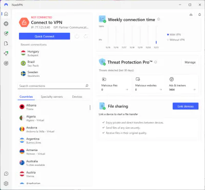 NordVPN Windows Client