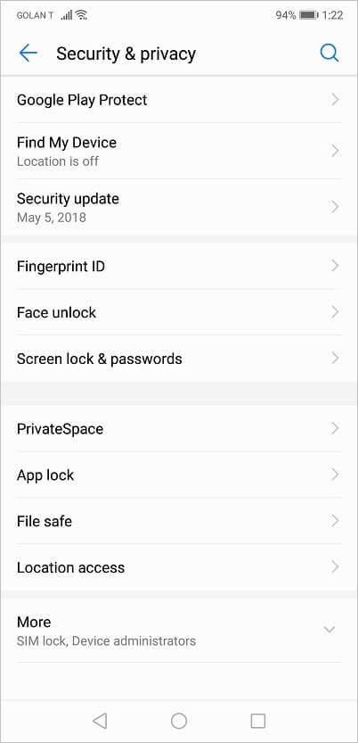 Huawei P20 Android 23 Huawei P20 Android 23