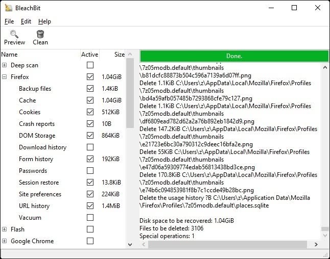 bleachbit windows