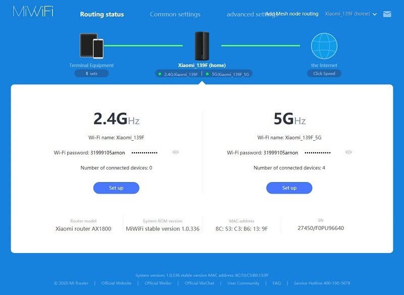 Xiaomi AX1800 Web