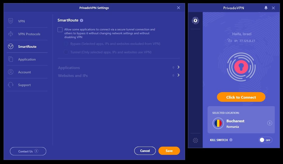 PrivadoVPN Win Client 3