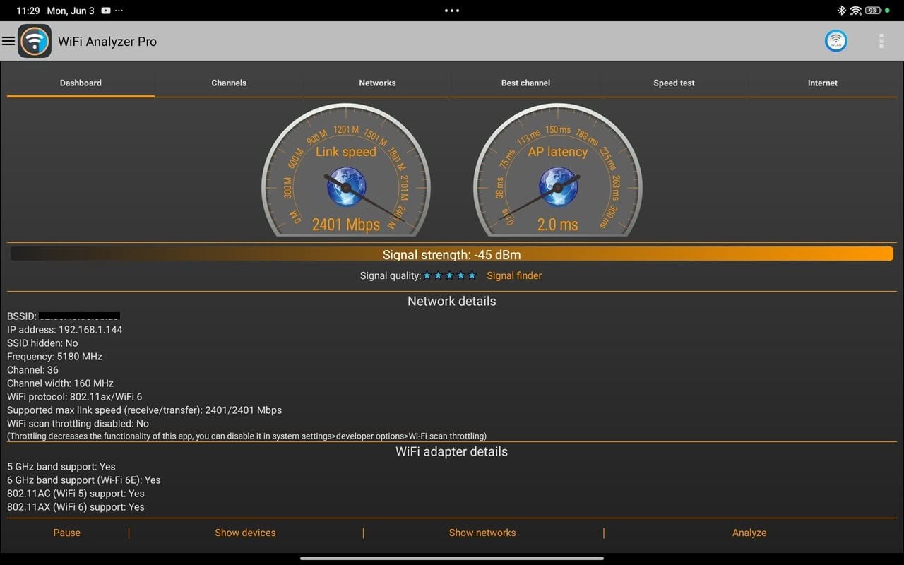 Poco Pad WiFi Test