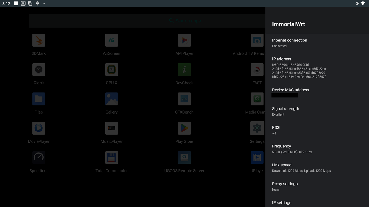 Ugoos SK1 WiFi Test 1