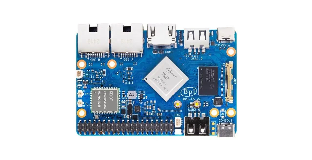 Banana Pi BPI-F5 released with an 8-core Allwinner T527 CPU and dual SIM slots Banana Pi BPI F5 SBC