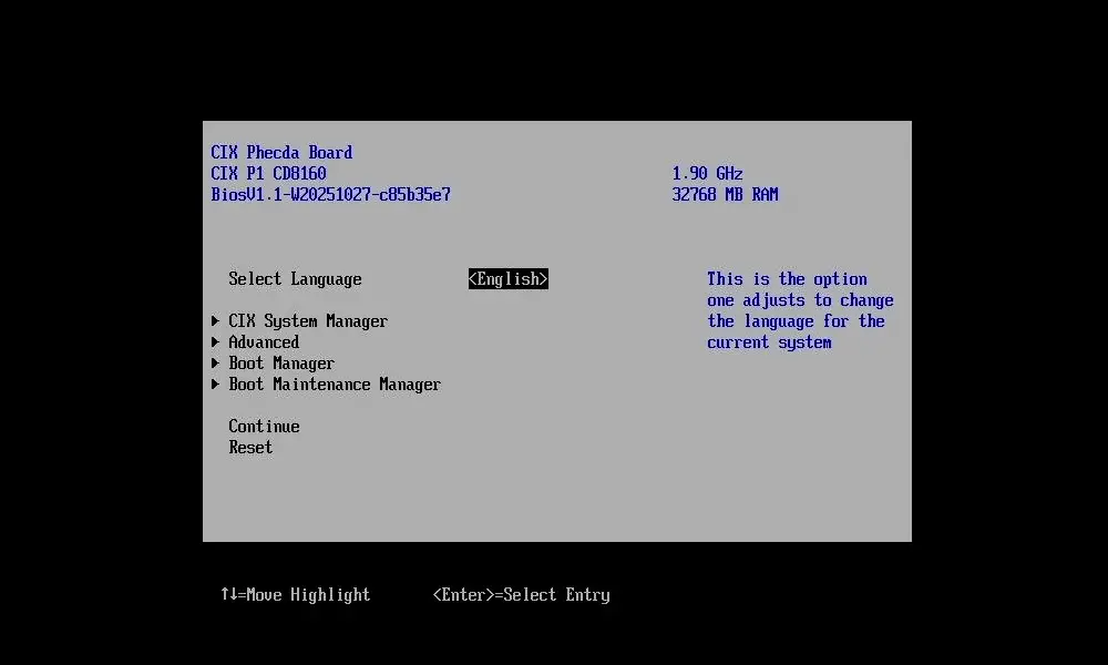 OPi 6 Plus Bios 1