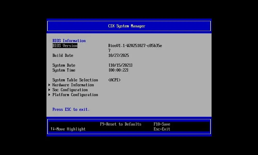 OPi 6 Plus Bios 3