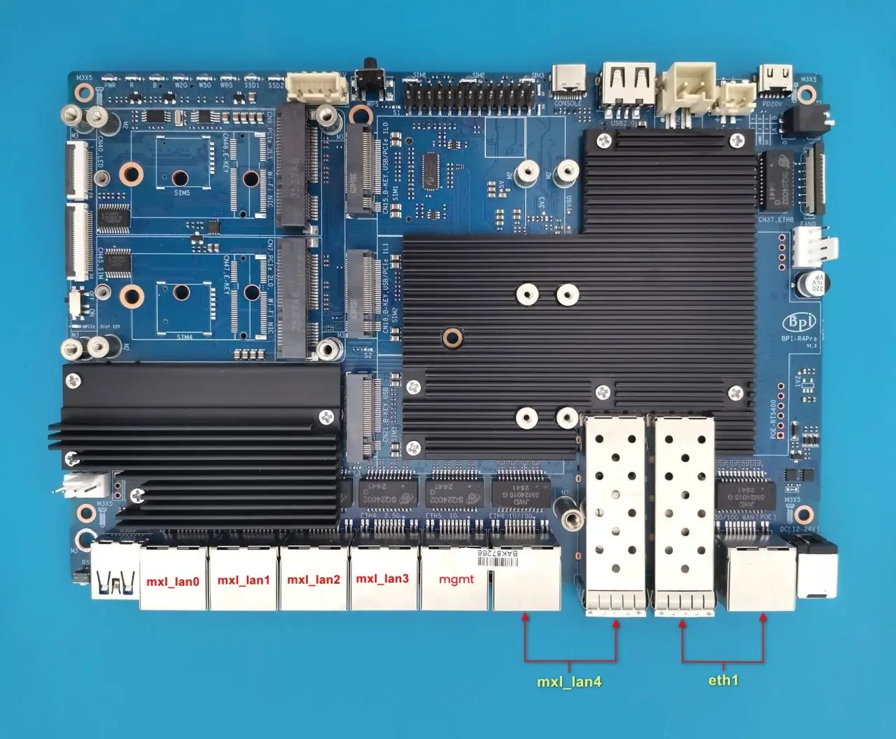 BPI R4 Pro Ports